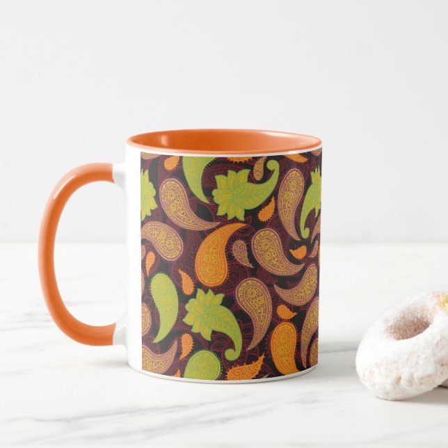 Mug Paisley Pattern  (Avec donut)