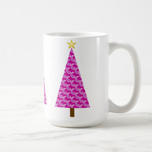 Mug Paisley violet arbre de Noël moderne