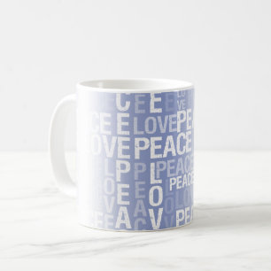Mug Paix Amour Blanc Violet