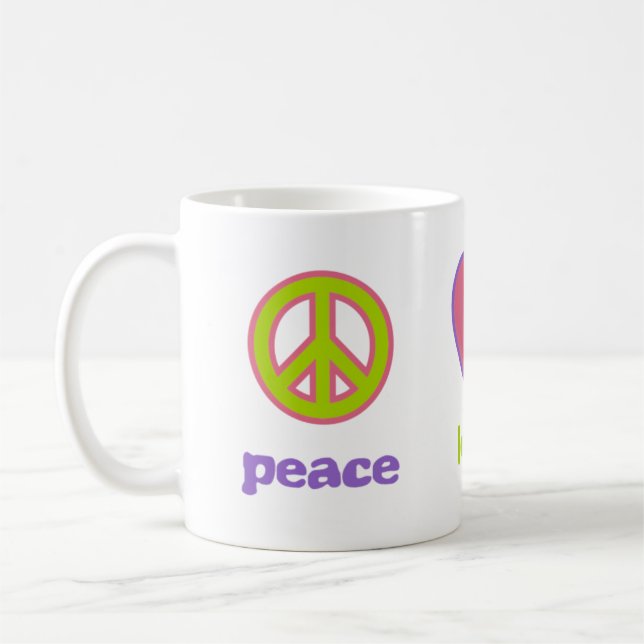 Mug Paix, amour et calcul (Gauche)