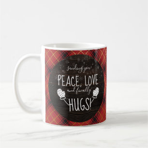 Mug Paix, amour et enfin des câlins !   Noël 2021 mign