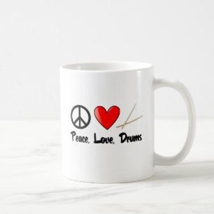 Mug Paix, amour, et tambours