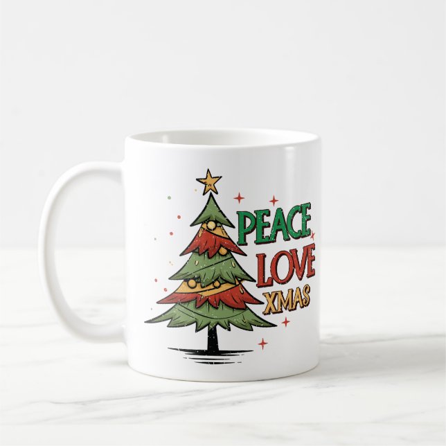 Mug Paix, amour, Noël (Gauche)