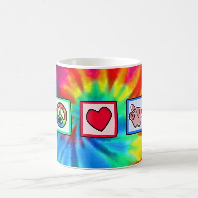Mug Paix, amour, porcs (Centre)