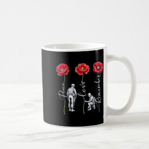 Mug Paix Amour Se souvenir Fleur de pavot rouge Soldat