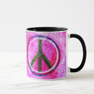 Mug ...paix...art original par couleurs cicatrisantes.