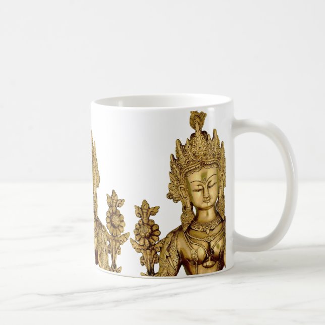 Mug Paix bouddhiste d'art du Thibet de yoga de déesse (Droite)