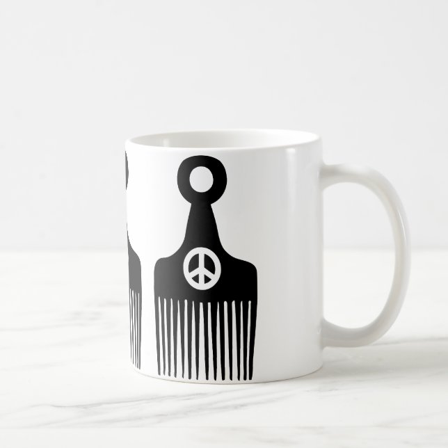Mug Paix des cheveux afro (Droite)