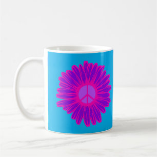 Mug Paix en rose et violet Marguerite