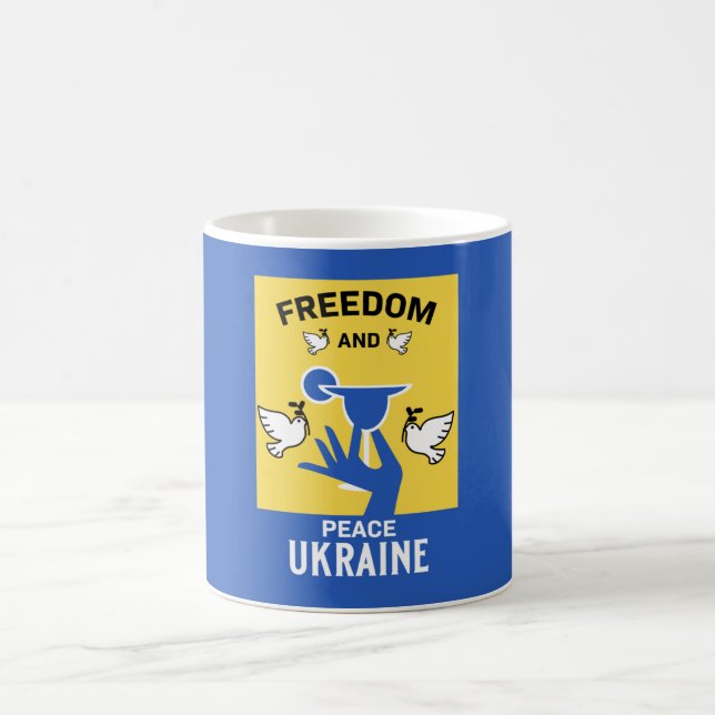 Mug Paix En Ukraine - Amour Et Soutien (Centre)