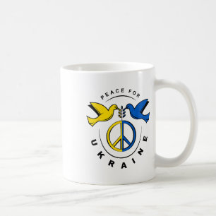 Mug Paix pour l'Ukraine Colombe Drapeau de l'Ukraine J