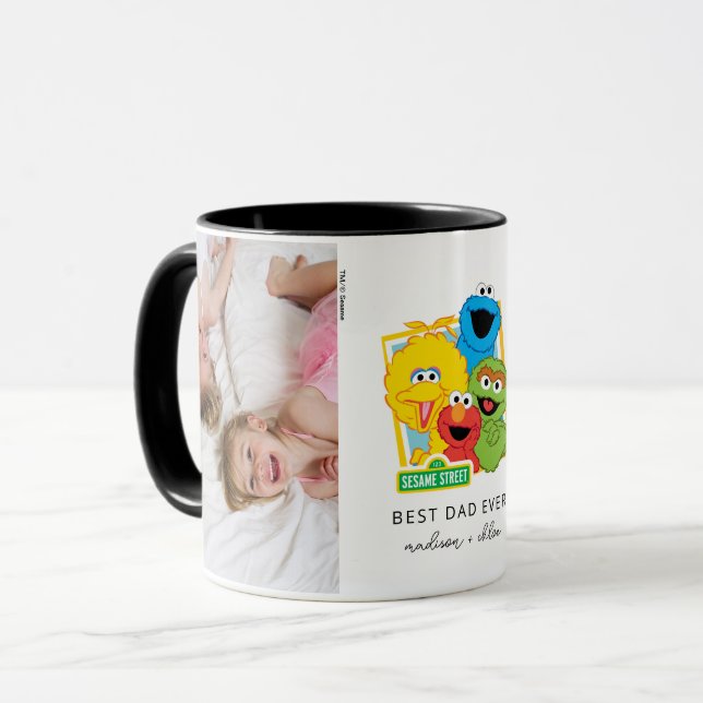 Mug Pal de rue Sésame | Meilleur papa - Photo (Devant gauche)