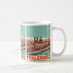Mug Palerme sicilienne Italie cadeaux souvenirs vintag