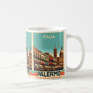 Mug Palerme sicilienne Italie cadeaux souvenirs vintag