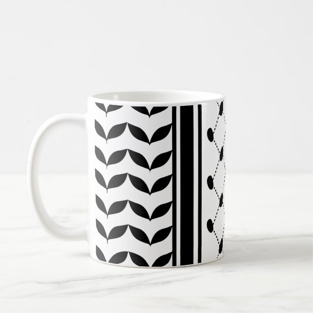 Mug Palestine Keffiyeh Motif Scarf (Gauche)