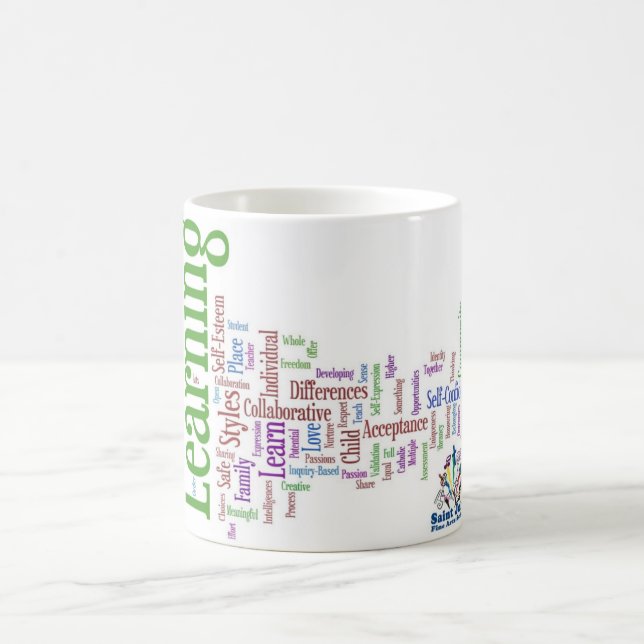 Mug Palladium d'août Wordle 2009 avec le logo de SJFA (Centre)