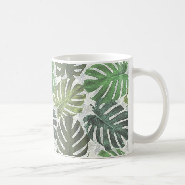 Mug Palm monstera feuilles tropicaux (Droite)