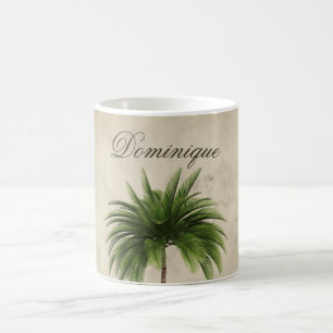 Mug Palmier Tropical Marbré Chic Personnel