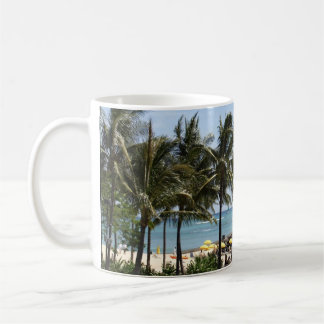Mug Palmiers et plage sur une cannette à café