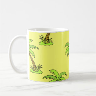 Mug Palmiers : Illustration Vintage.