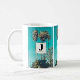 Mug Palmiers tropicaux Retro Vibe Monogramme