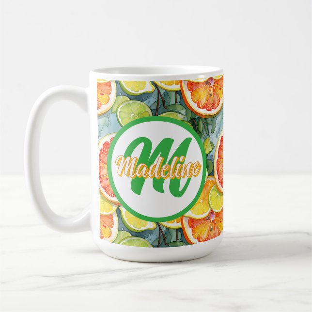 Mug Pamplemousse, citrons, limons et oranges agrumes (Gauche)