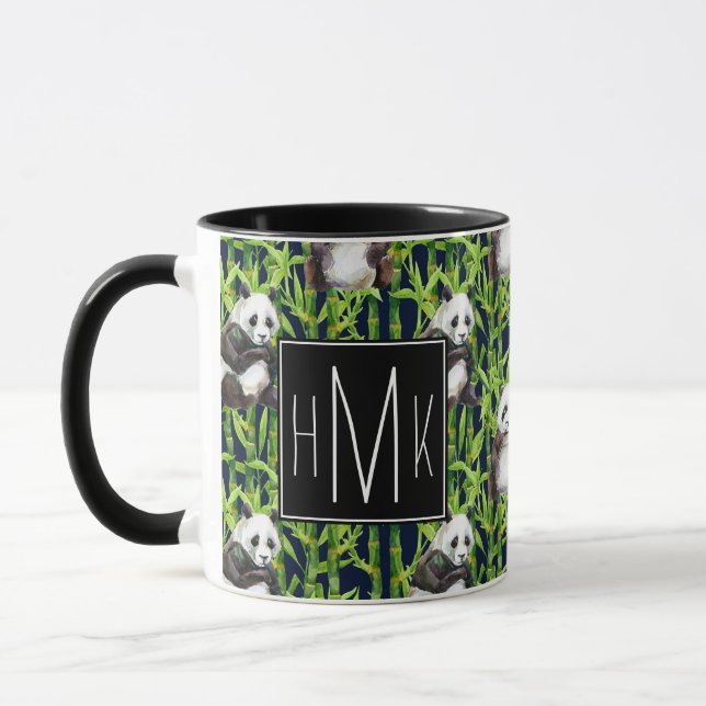 Mug Panda avec le monogramme en bambou du motif | (Gauche)