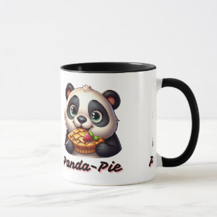 Mug Panda avec tarte - Cute Kawaii Animal Foodie Art