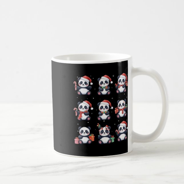 Mug Panda Bear Noël Père Noël Chapeau drôle Amoureux d (Droite)