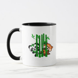 Mug Panda Bébé Cute Kawaii Et Panda Rouge Bamboo Peeka