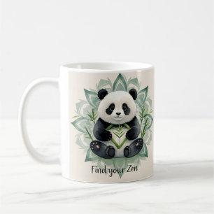 Mug Panda Chubby assis dans une pose de lotus Zen