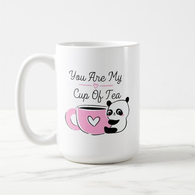 Mug Panda Cute Vous Êtes Ma Coupe De Thé Personnalisé (Gauche)