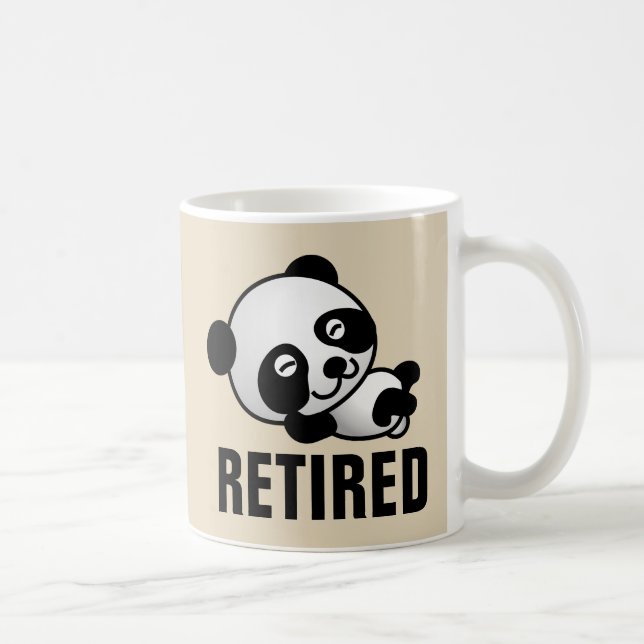 MUG PANDA DE LA RETRAITE PORTE DES CAFÉS (Droite)