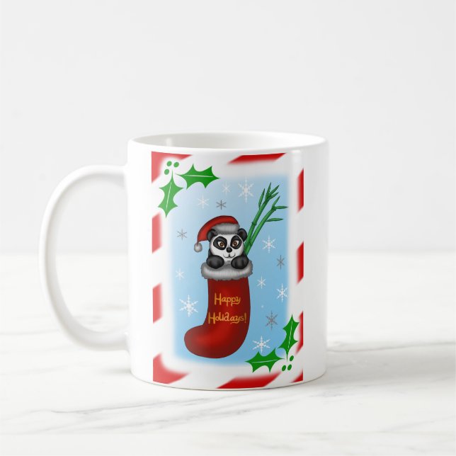 Mug Panda de Noël (Gauche)