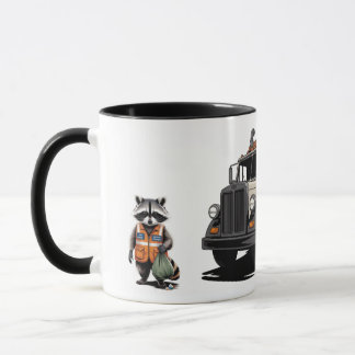 Mug Panda d'ordures - camion de vidange