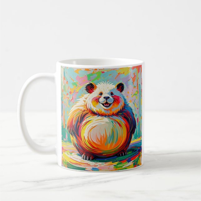 Mug Panda d'ours géant abstrait coloré design (Gauche)