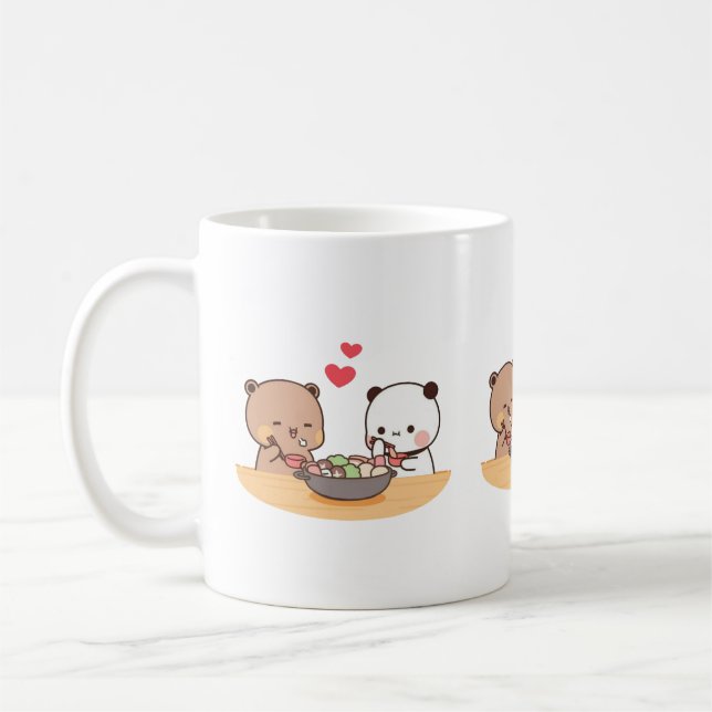 Mug Panda Et Brownie Bear Couple (Gauche)