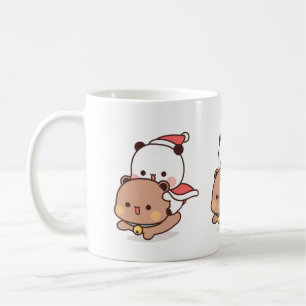 Mug Panda Et Brownie Bear Couple, Joyeux Noël