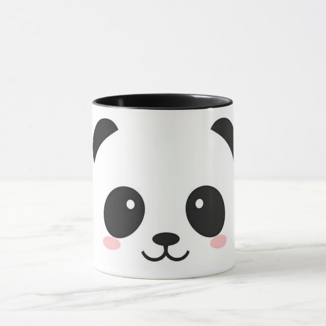 Mug Panda heureux mignon de visage (Centre)