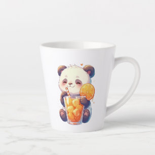 Mug Panda Mignon Buvant du Jus d'Orange Kawaii P