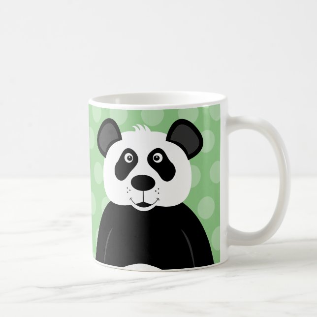 Mug Panda Mignon Point Vert (Droite)