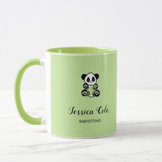 Mug Panda ours pâle vert pâle (Gauche)