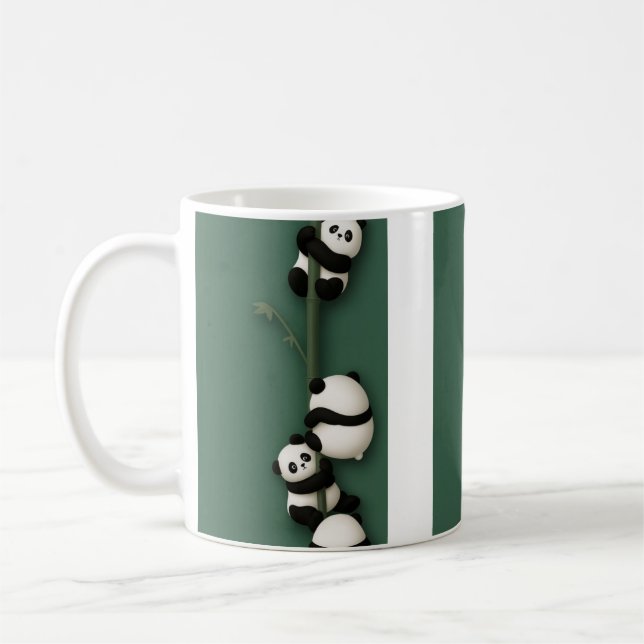 Mug Panda Pile-Up Bamboo Balance The Panda Ladder Clim (Gauche)
