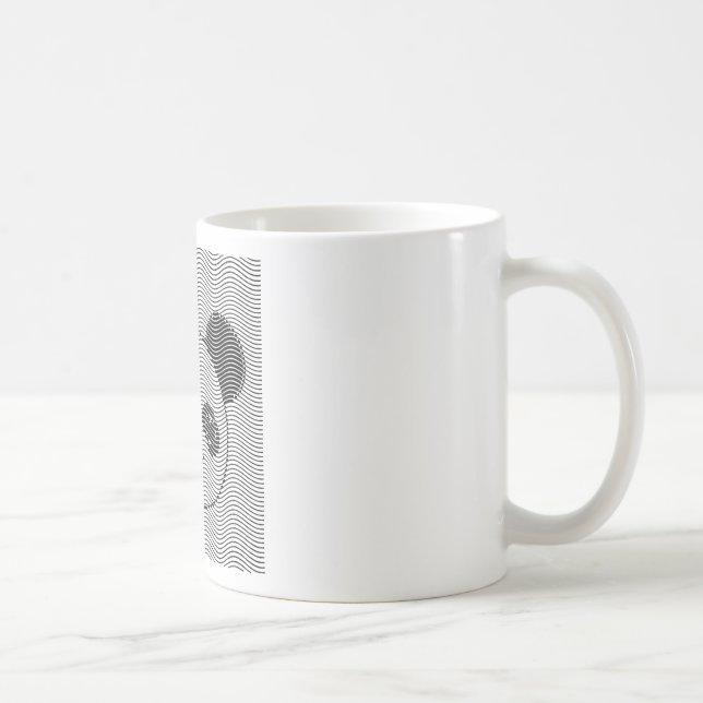 Mug Panda Porte Face Sur La Vague Motif (Droite)