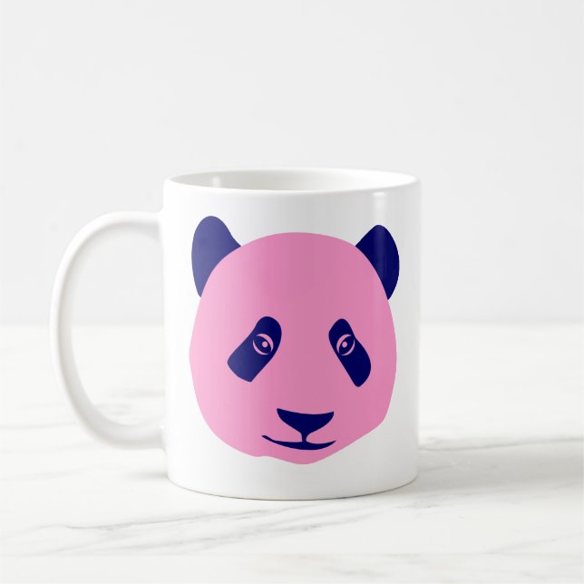 Mug Panda - rose et bleu foncé (Gauche)