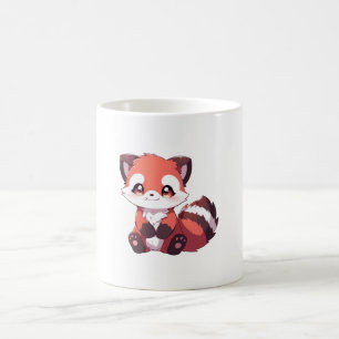 Mug panda rouge mignon