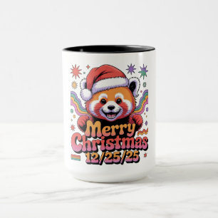 Mug Panda roux Joyeux Noël 12/25/25