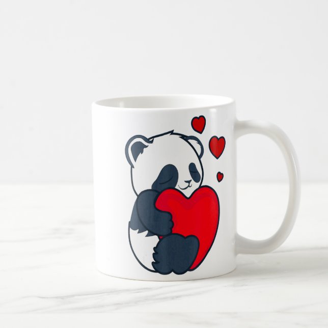 Mug Panda Women Valentines Day Girlfriend Heart  (Droite)