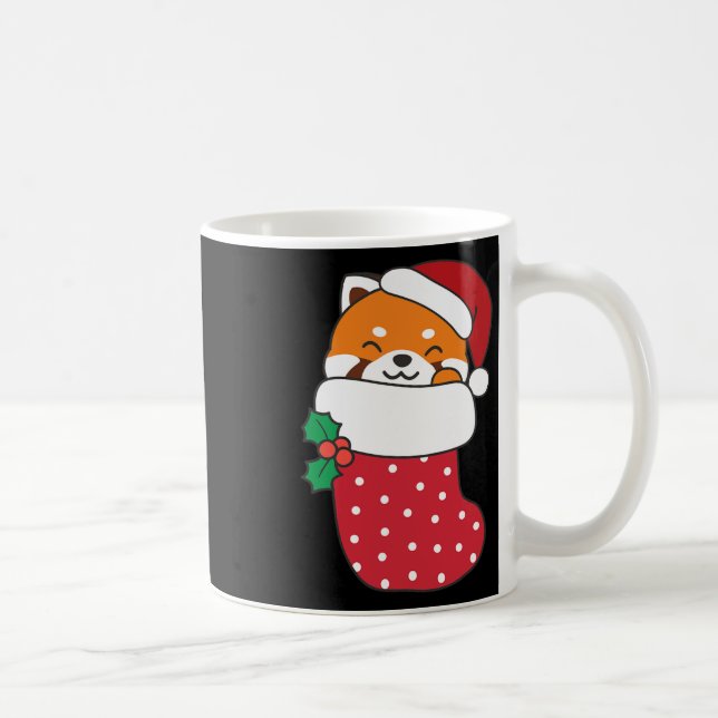 Mug Pandas Rouges Dans Les Bas De Noël Pour Noël (Droite)
