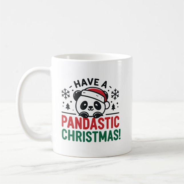 Mug Pandastic Christmas Panda Holiday (Gauche)